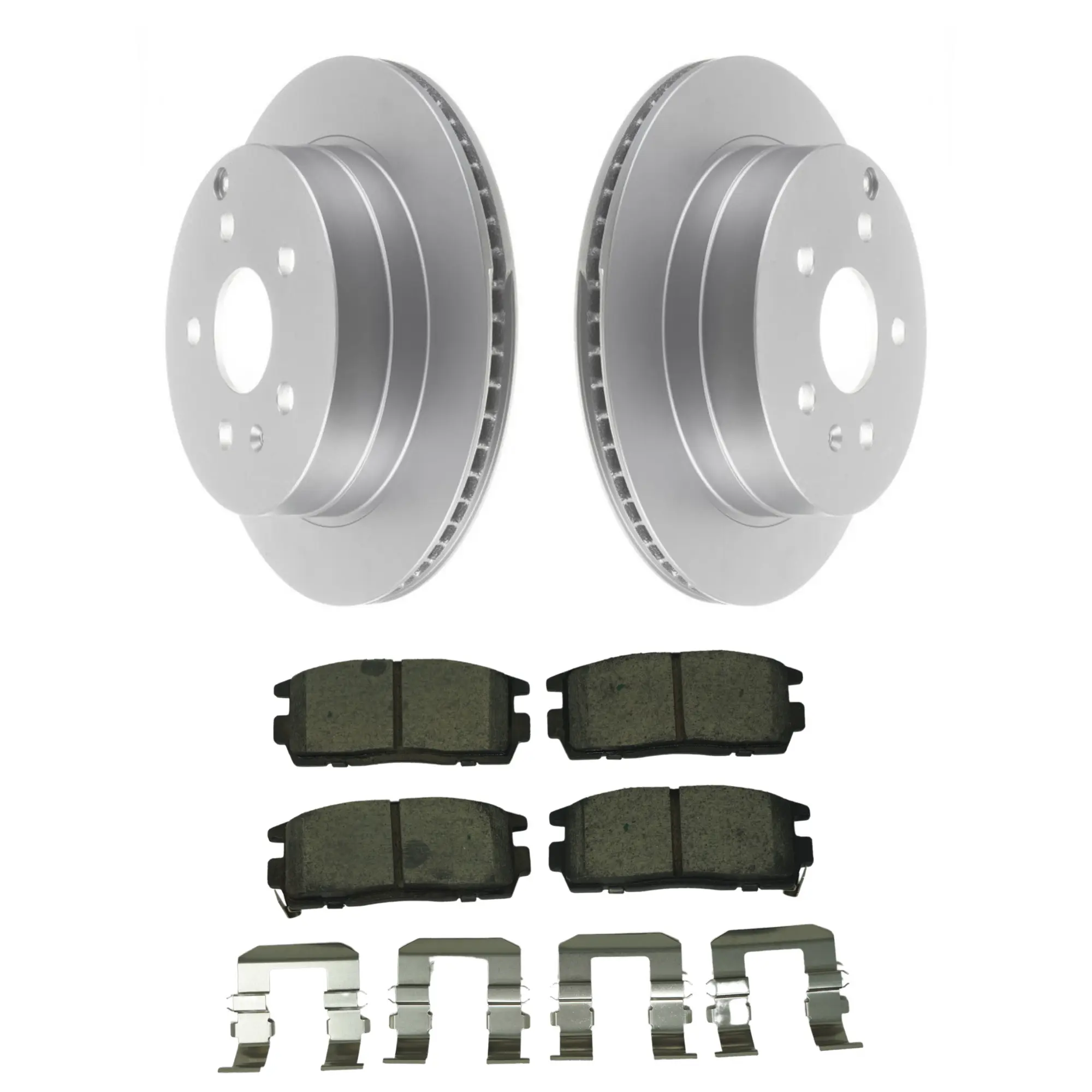 Coated Brake Rotor & Ceramic Pad Kit - main product image