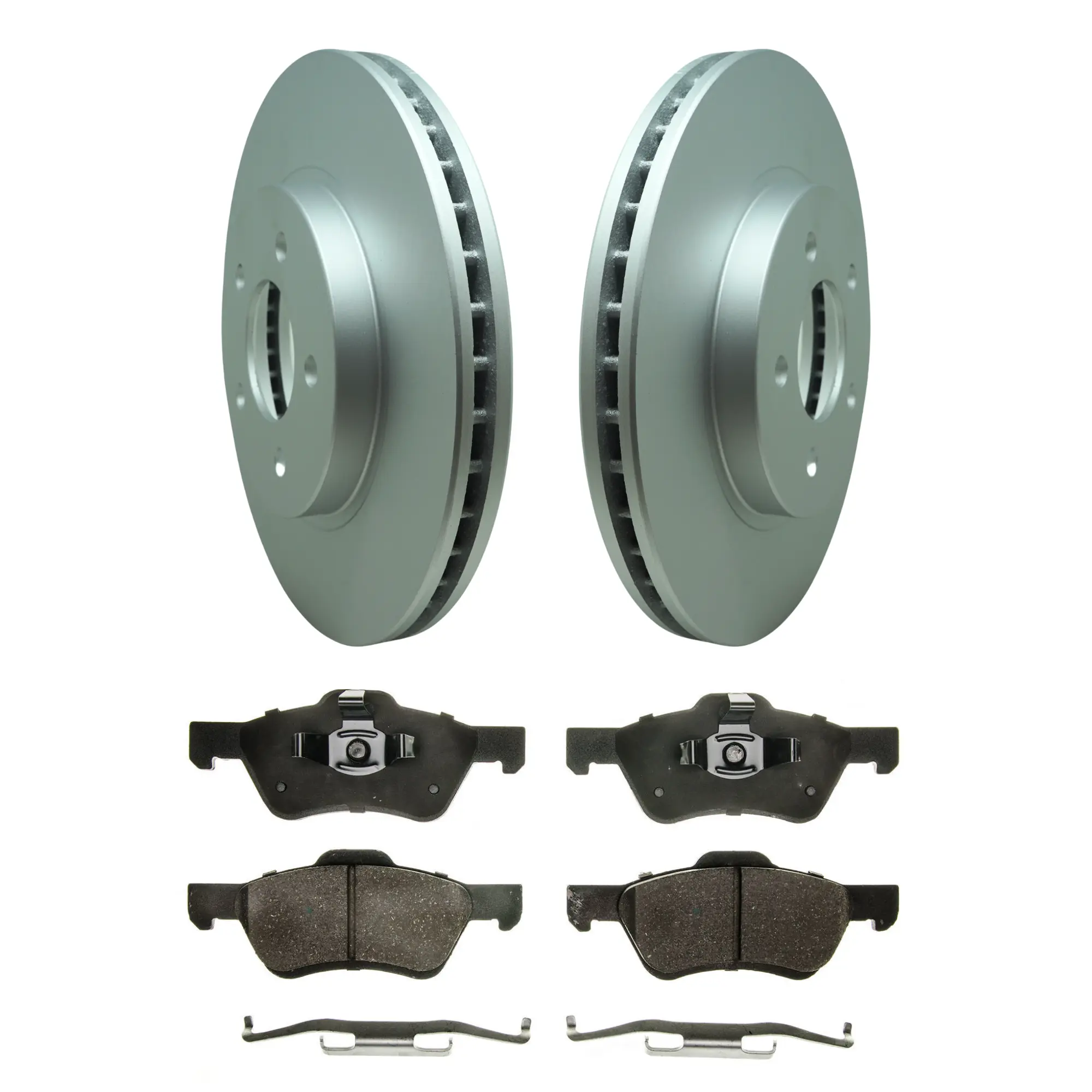 Coated Brake Rotor & Ceramic Pad Kit - main product image