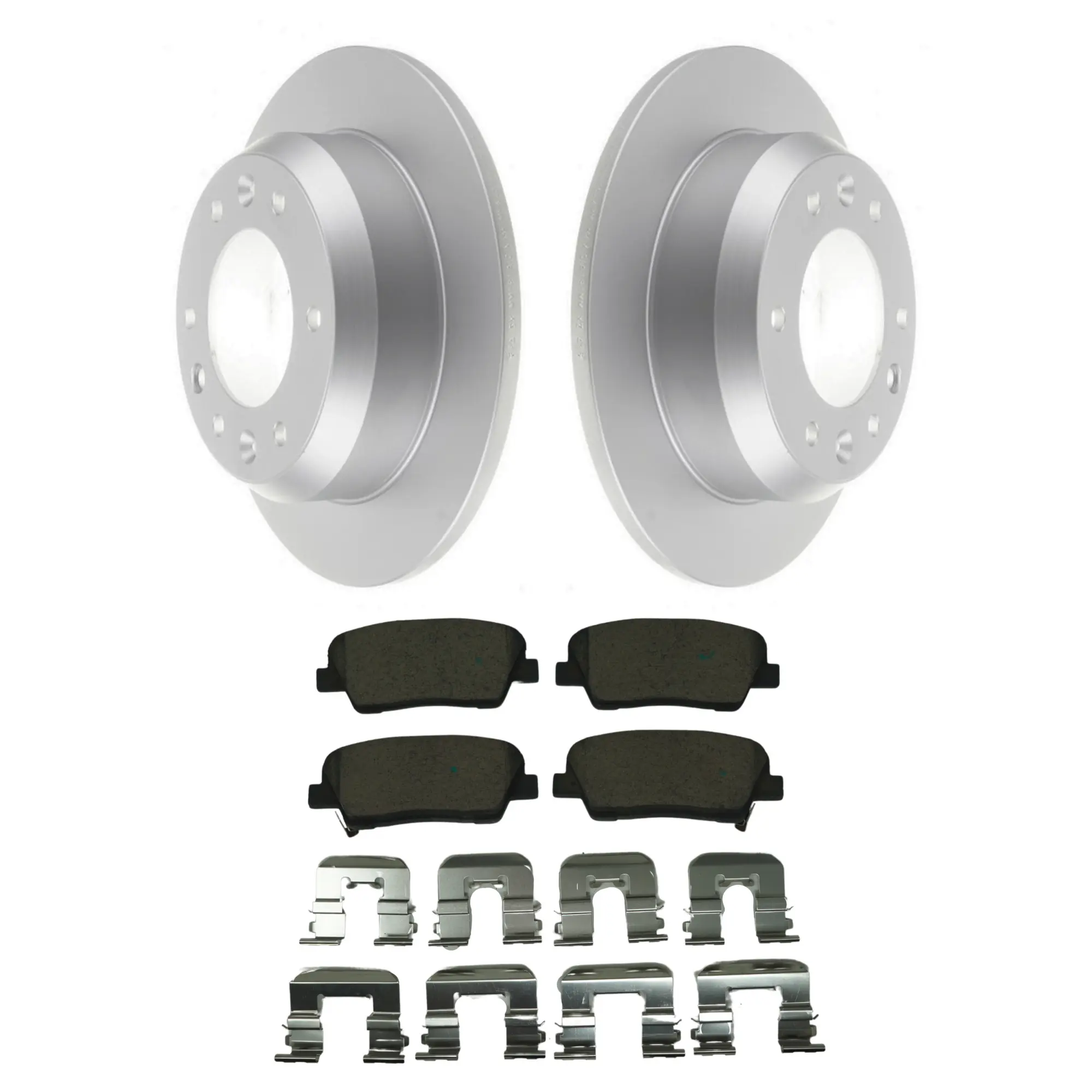 Coated Brake Rotor & Ceramic Pad Kit - main product image