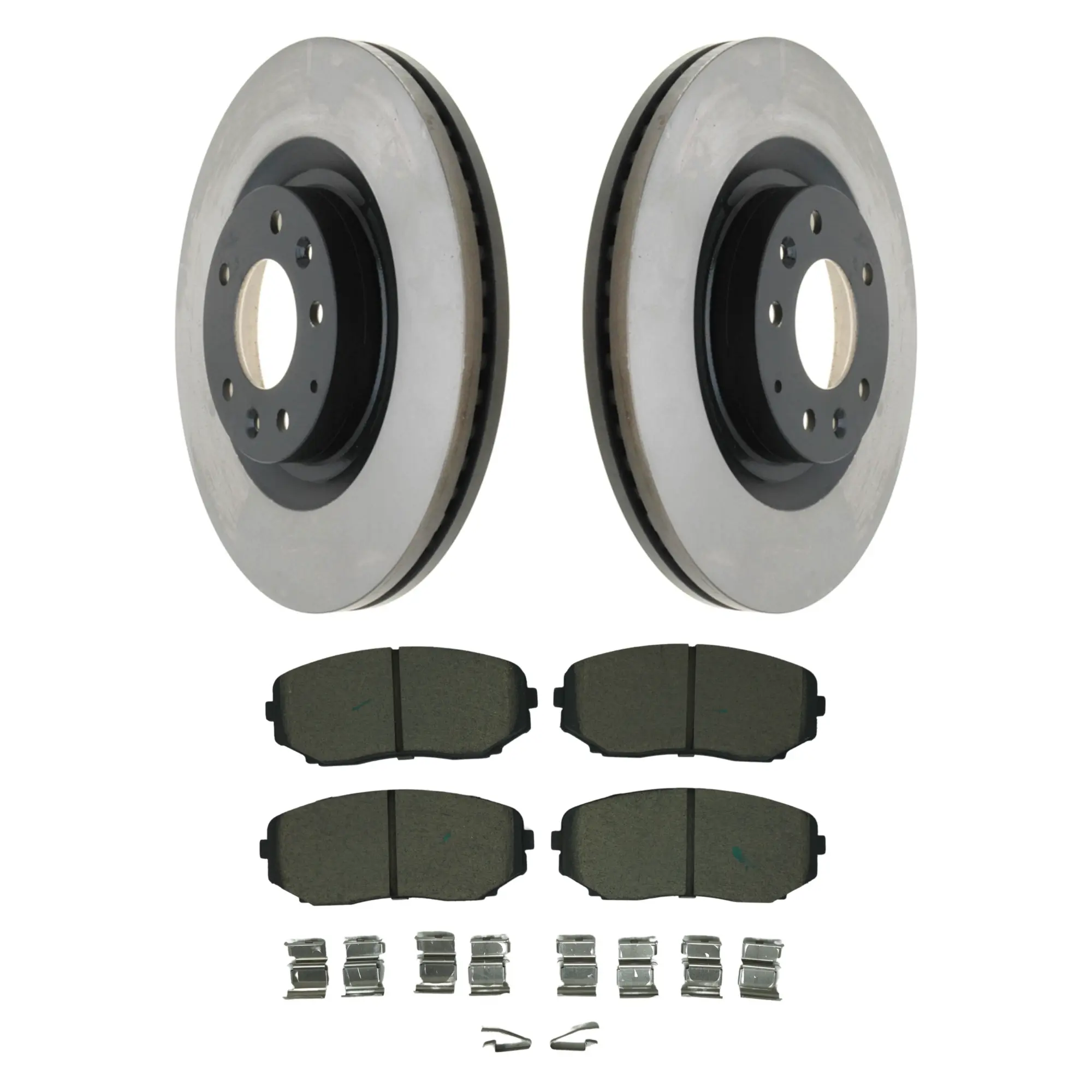 Coated Brake Rotor & Ceramic Pad Kit - main product image