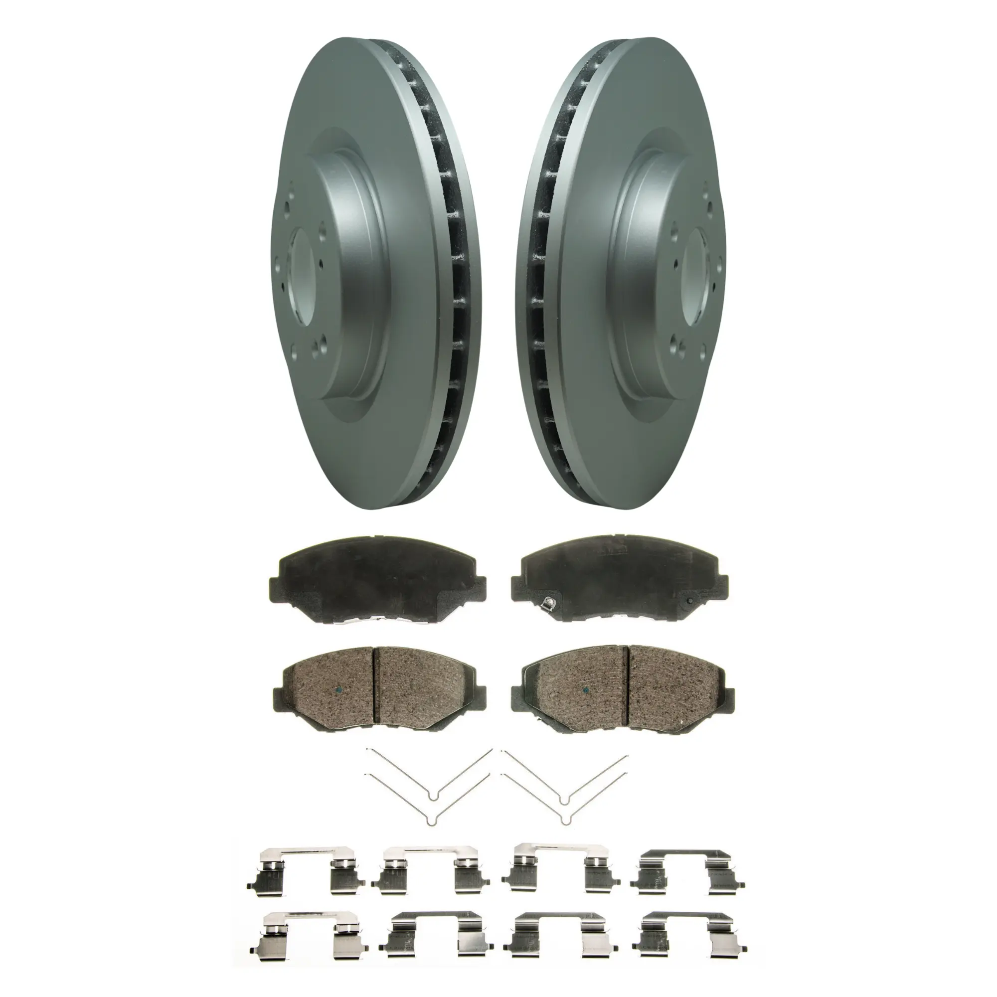 Coated Brake Rotor & Ceramic Pad Kit - main product image