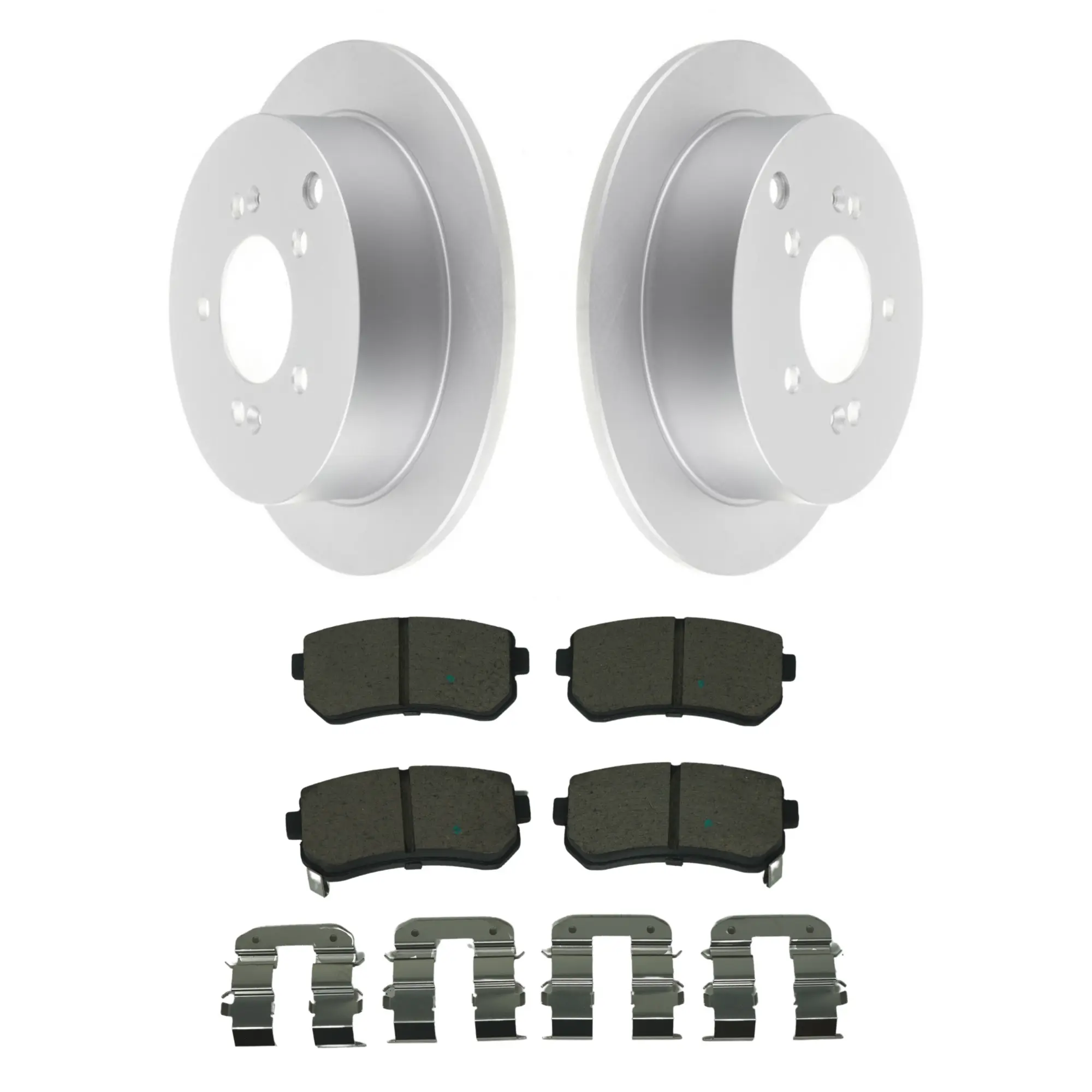 Coated Brake Rotor & Ceramic Pad Kit - main product image