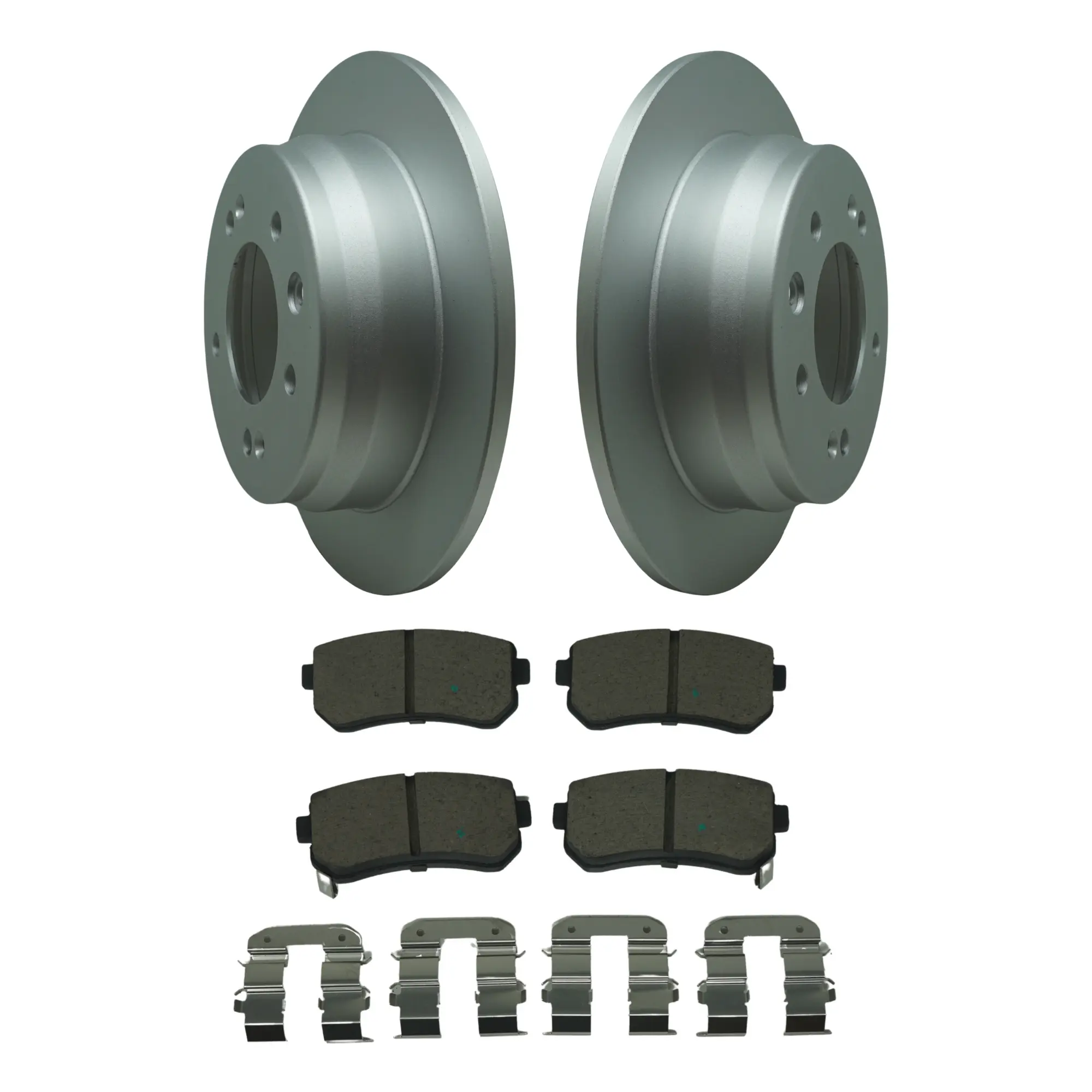 Coated Brake Rotor & Ceramic Pad Kit - main product image