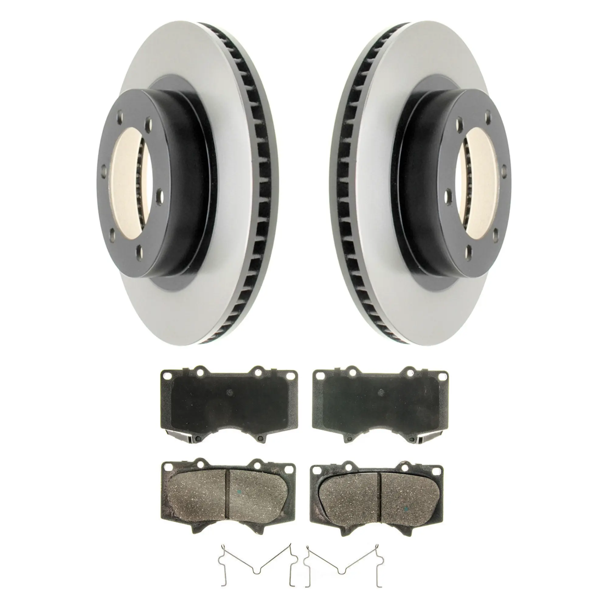 Coated Brake Rotor & Ceramic Pad Kit - main product image