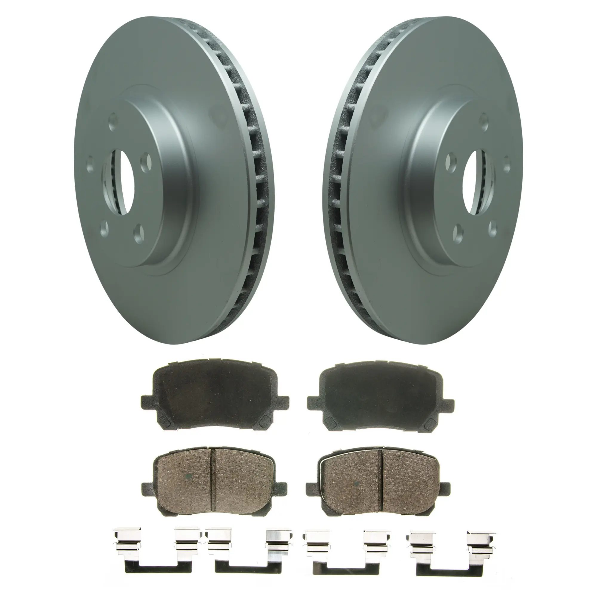 Coated Brake Rotor & Ceramic Pad Kit - main product image