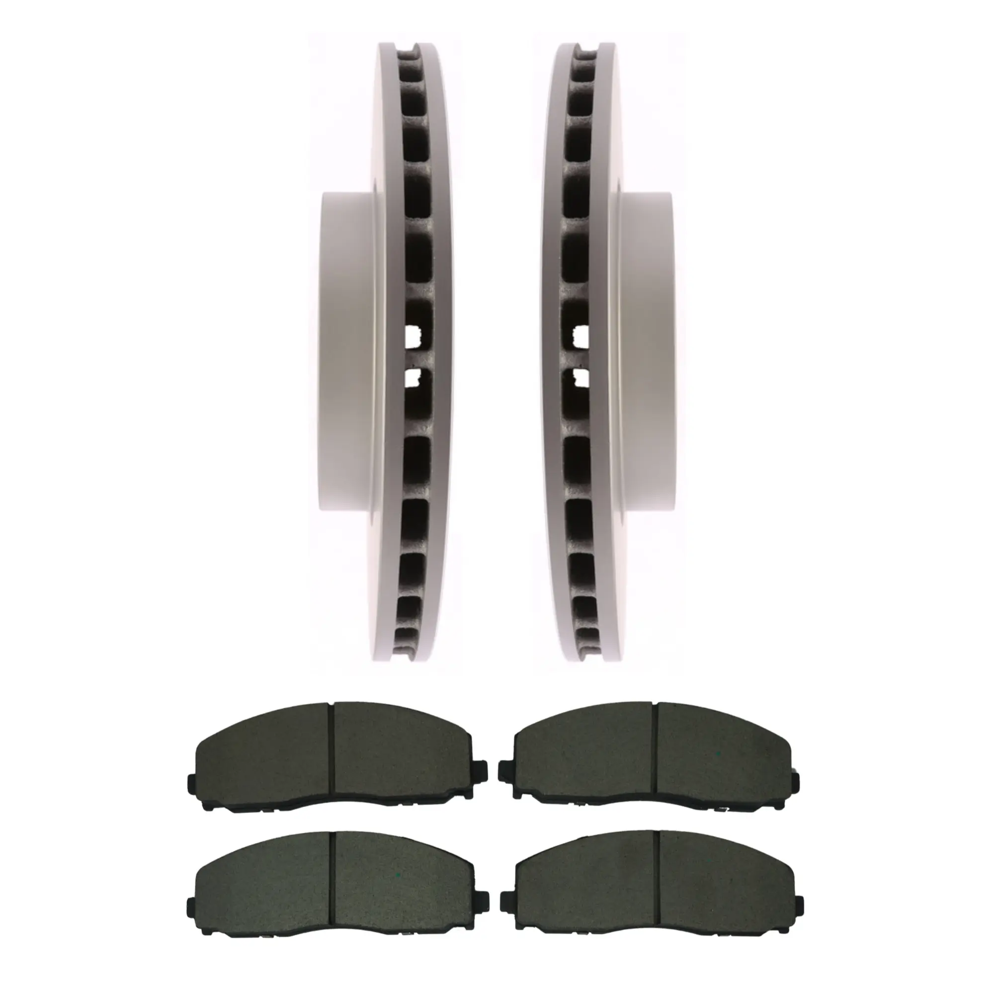 Coated Brake Rotor & Ceramic Pad Kit - main product image