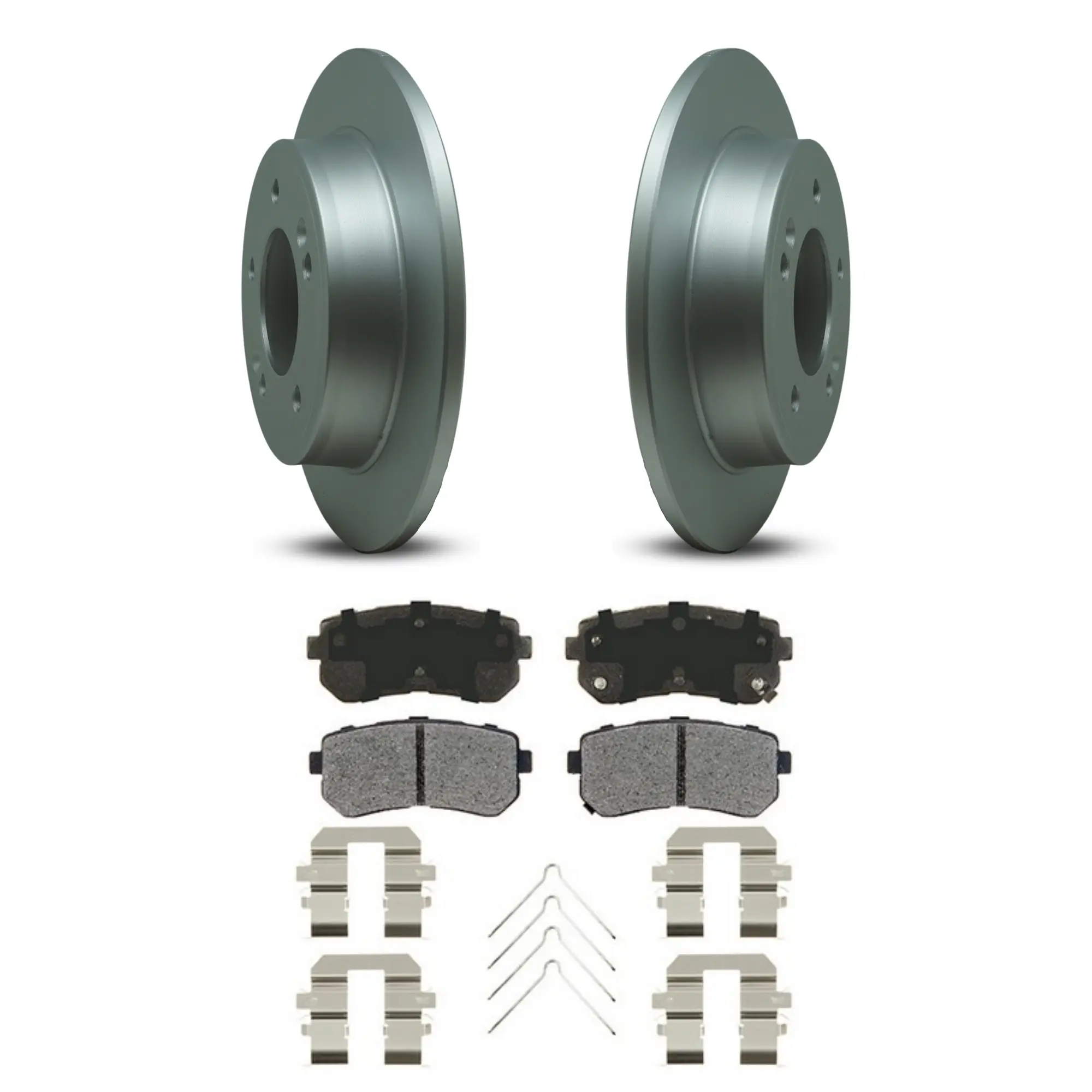 Coated Brake Rotor & Ceramic Pad Kit - main product image