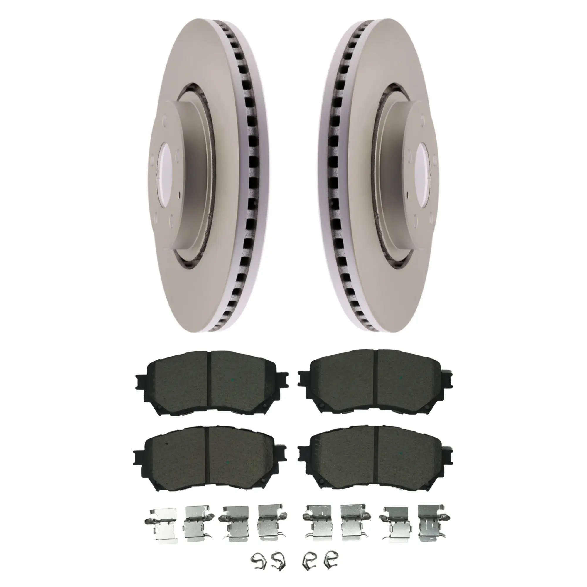 Coated Brake Rotor & Ceramic Pad Kit - main product image