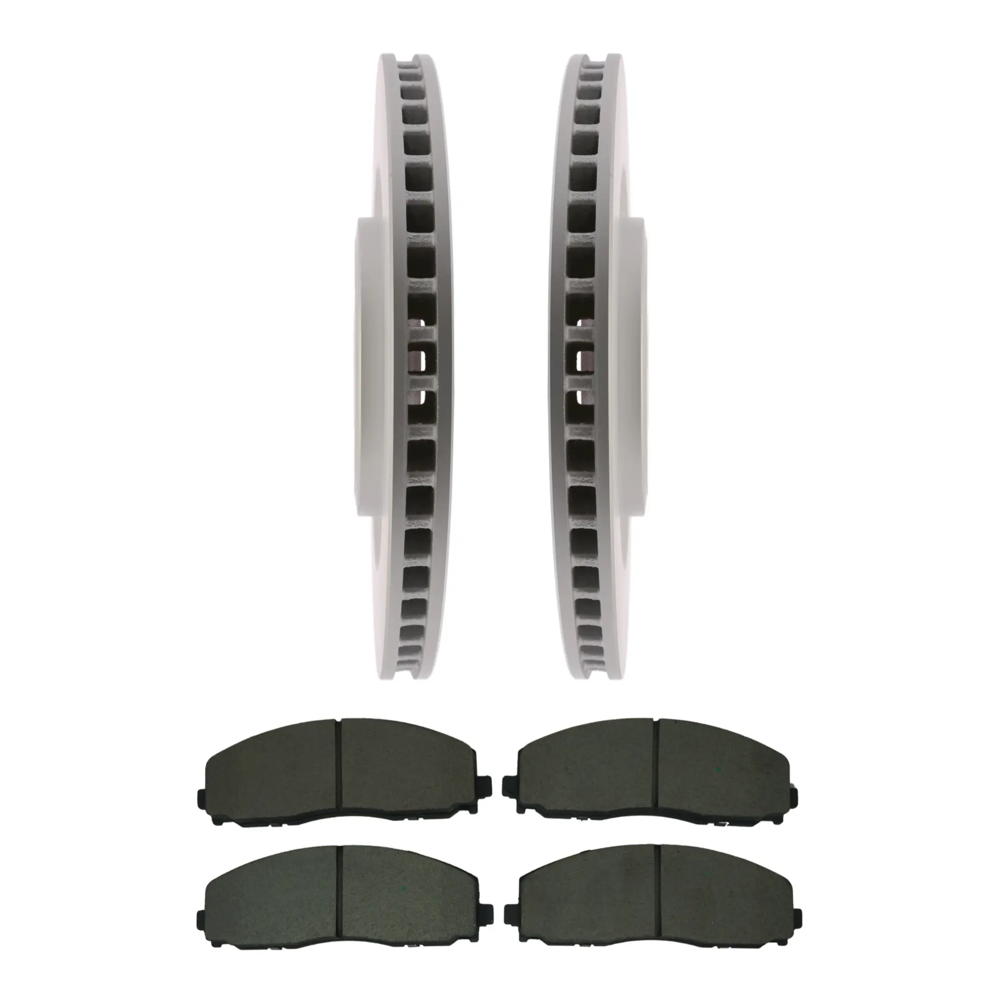 Coated Brake Rotor & Ceramic Pad Kit - main product image