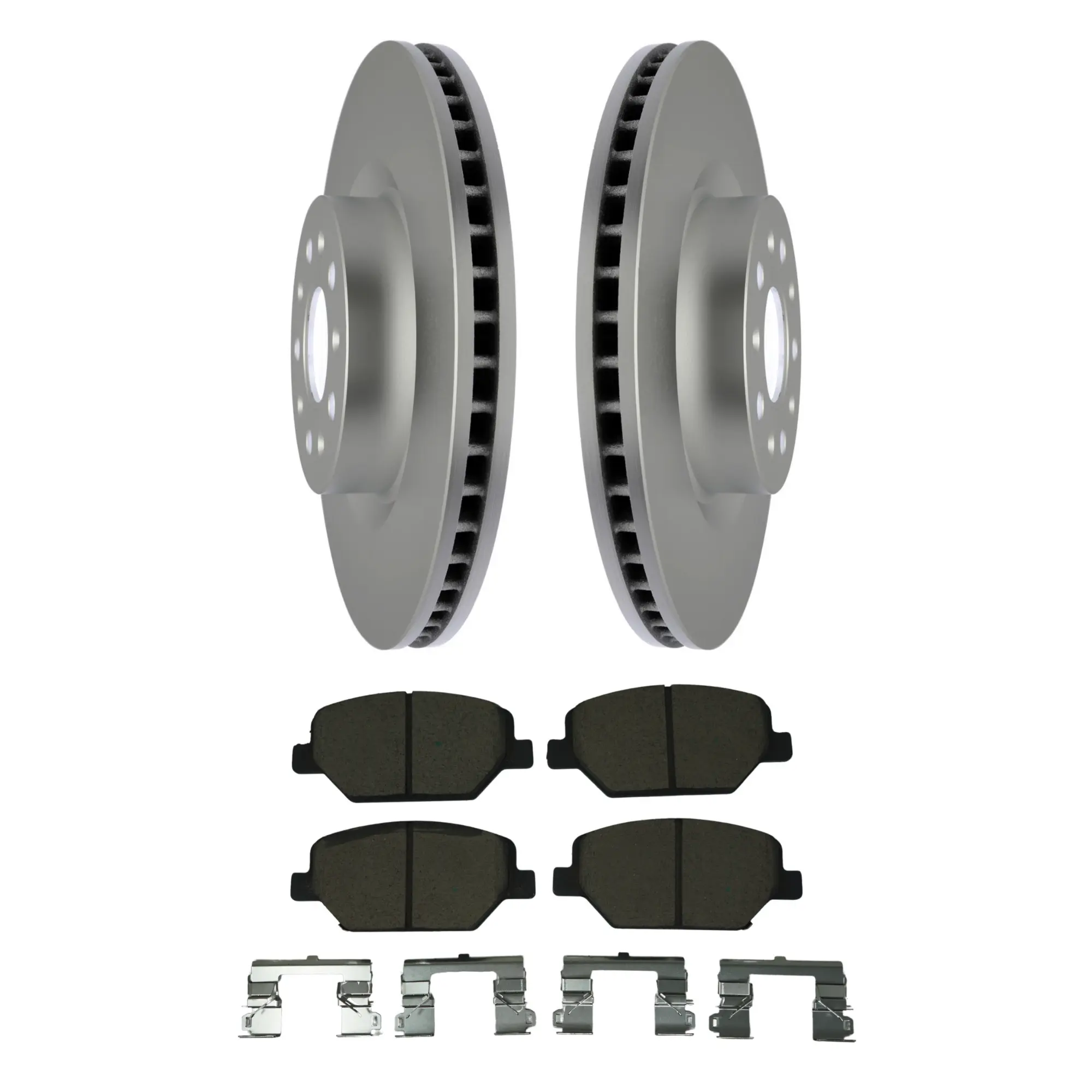 Coated Brake Rotor & Ceramic Pad Kit - main product image
