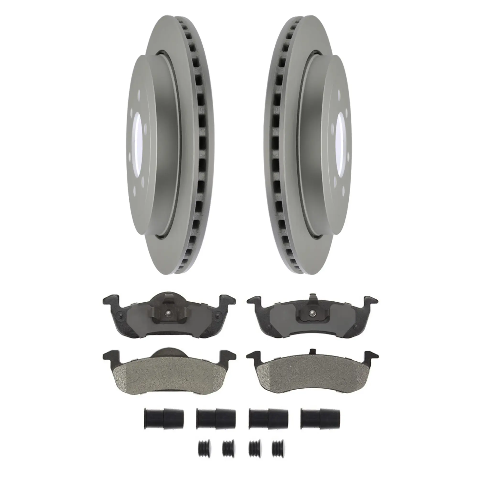 Coated Brake Rotor & Ceramic Pad Kit - main product image