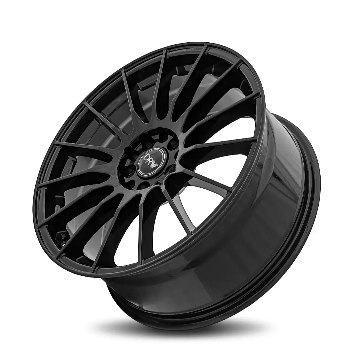 DRW D15 17X7 4X108 / 4X114.3 ET 40mm Gloss Black miniature 3