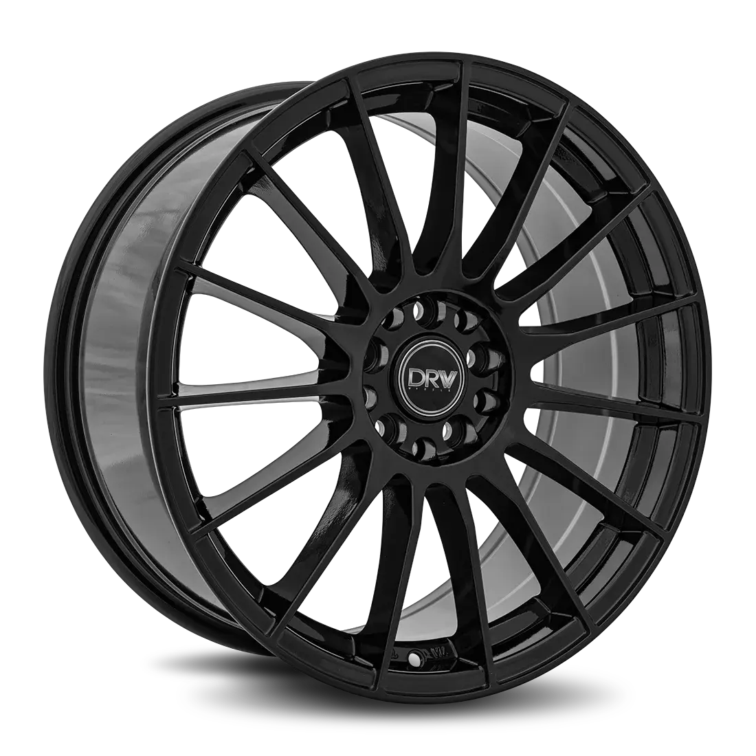 DRW D15 17X7 4X108 / 4X114.3 ET 40mm Gloss Black