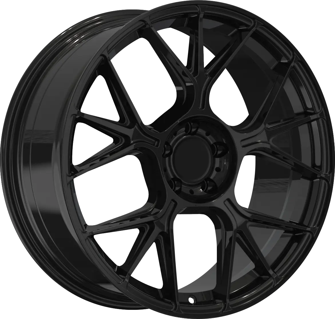 YKW Steel MR4 19X8 5X112 ET 30mm Gloss Black