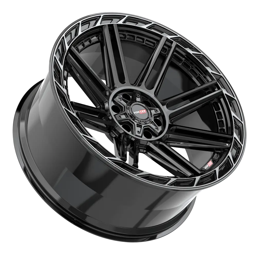 Vortek VRP-501 24X11 6X135 / 6X139.7 ET -24mm Black Diamond Cut Ring W/ Dark Tint thumbnail 2