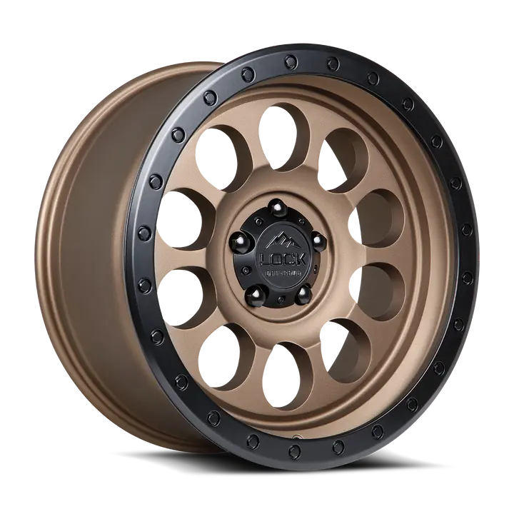 Lock Off-Road Wheels 50CAL 20X9 5X127 ET 0mm Matte Desert Bronze With Black Ring