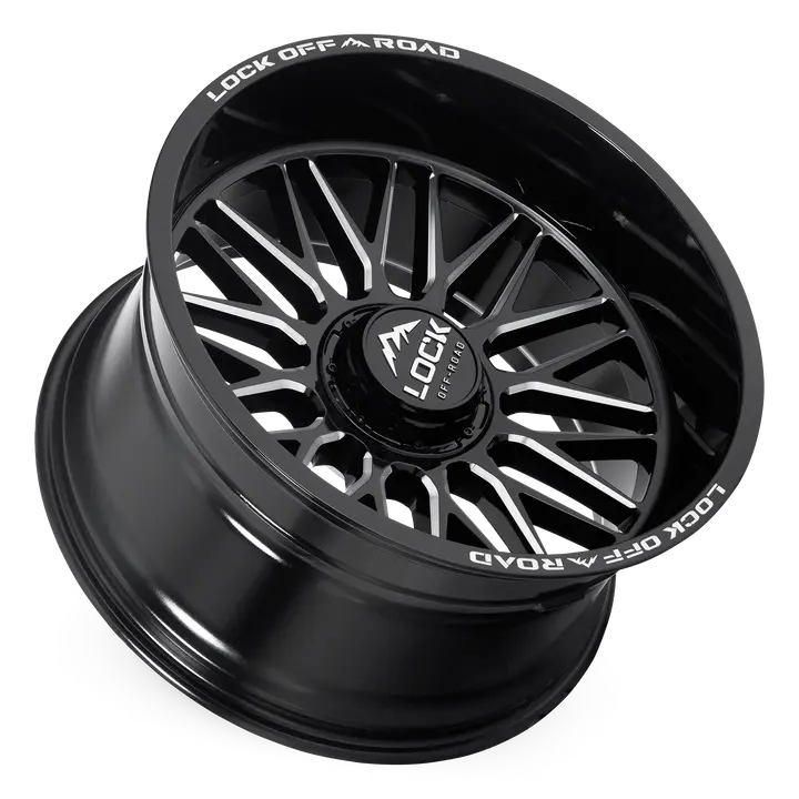 Lock Off-Road Wheels Apex 20X10 6X135 / 6X139.7 ET -18mm Gloss Black Milling thumbnail 3