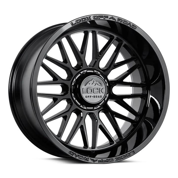 Lock Off-Road Wheels Apex 20X10 5X127 / 5X139.7 ET -18mm Gloss Black