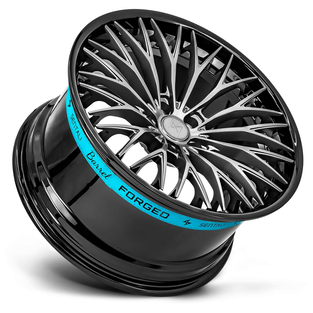 Sentali Barrel Forged SB1 22X10.5 5X112 ET 25mm Gloss Black Lip / Matte Gunmetal Centre thumbnail 2