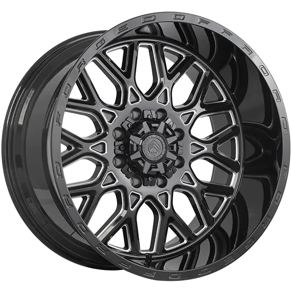 Forged Wheels XR109 22X12 8X180 -44mm Gloss Black - Milled Edges - main product image