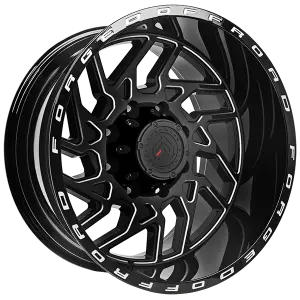 Forged Wheels XR103 20X12 6X135 6X139.7 -44mm Gloss Black - Milled Lip - image principale du produit