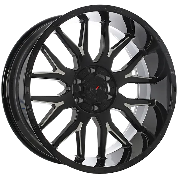 Forged Wheels XR101 20X10 5X127 / 5X139.7 ET -19mm Gloss Black & Milled Edge - main product image