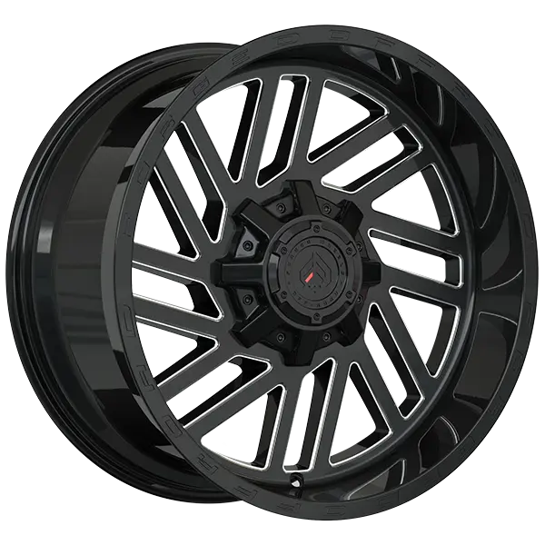 Forged Wheels XR107 20X10 6X135 / 6X139.7 ET -12mm Gloss Black & Milled Edge