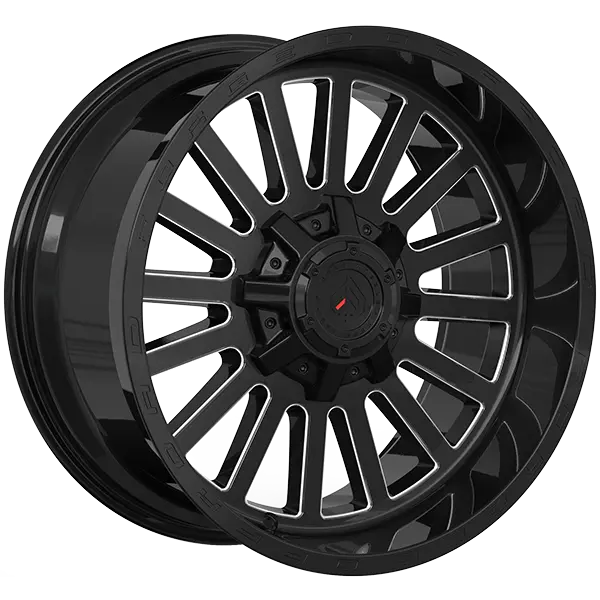 Forged Wheels XR108 20X10 5X139.7 ET -12mm Gloss Black & Milled Edge - main product image