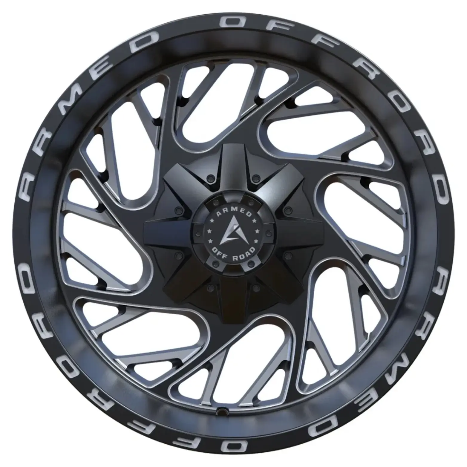 Armed Wheels Carnage 20X9 5X139.7 ET 0mm Gloss Black Milled miniature 2