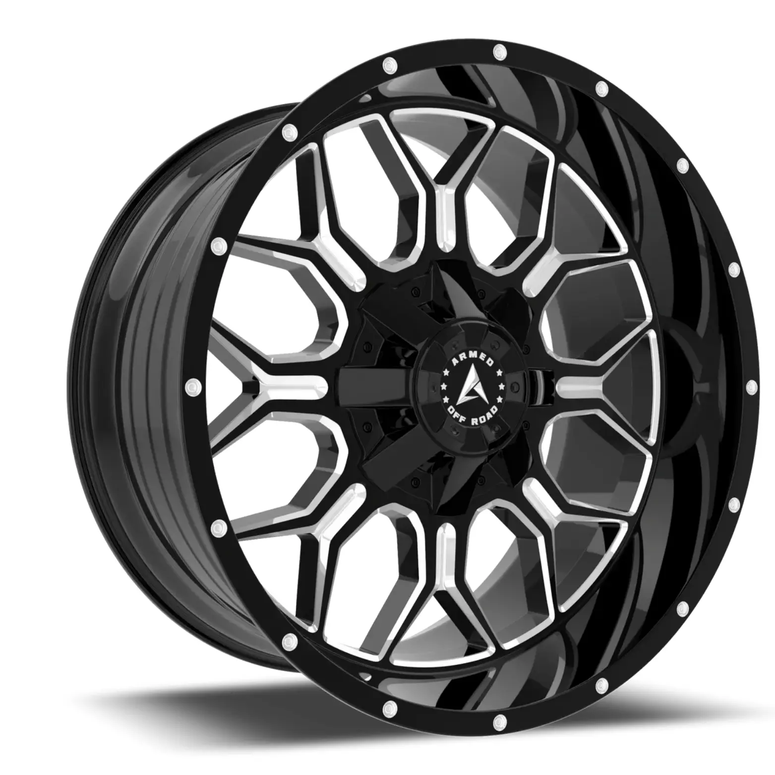 Armed Wheels Infantry 18X9 8X165.1 ET 0mm Gloss Black Milled