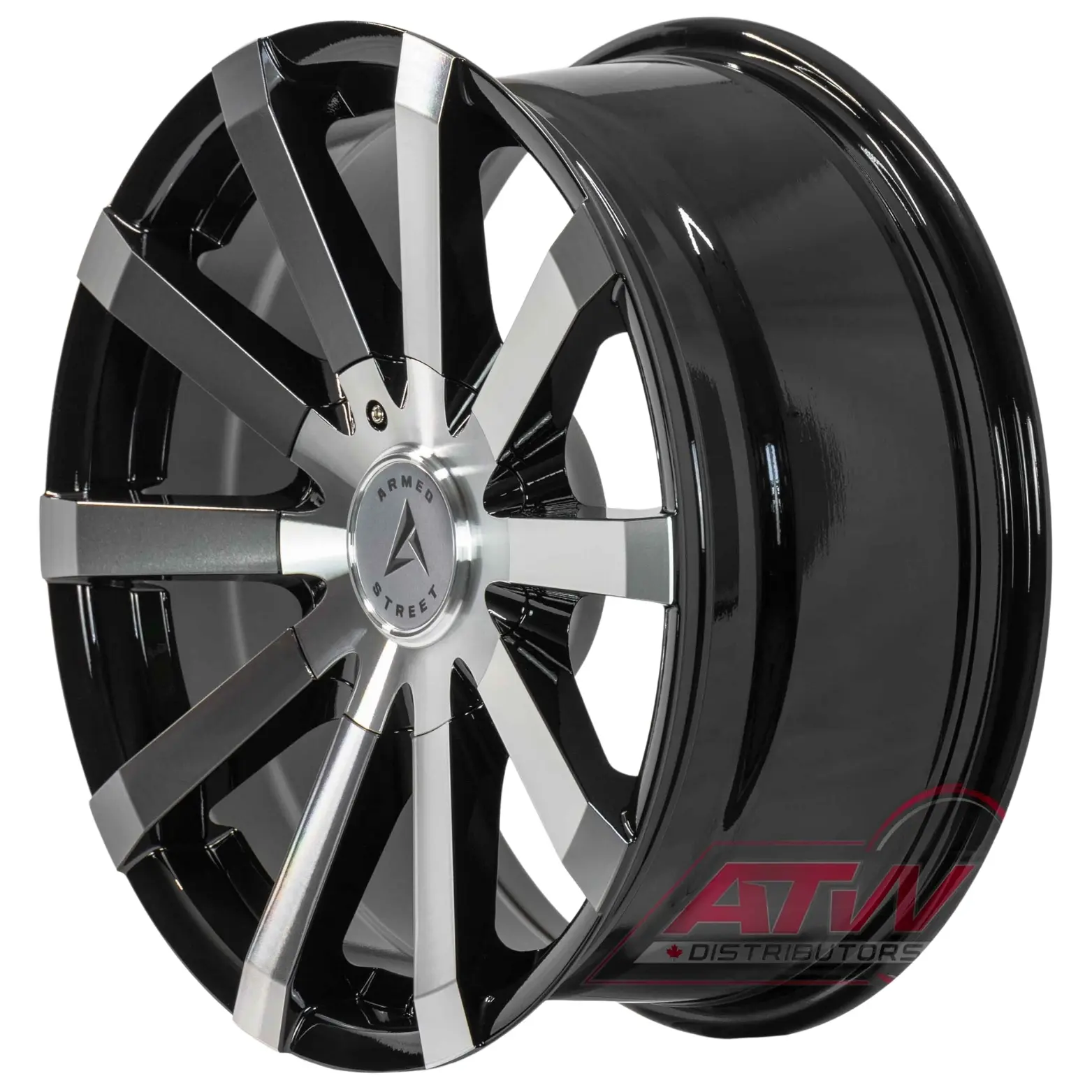 Armed Wheels Outlaw 18X8 5X114.3 ET 20mm Gloss Black Machined miniature 2