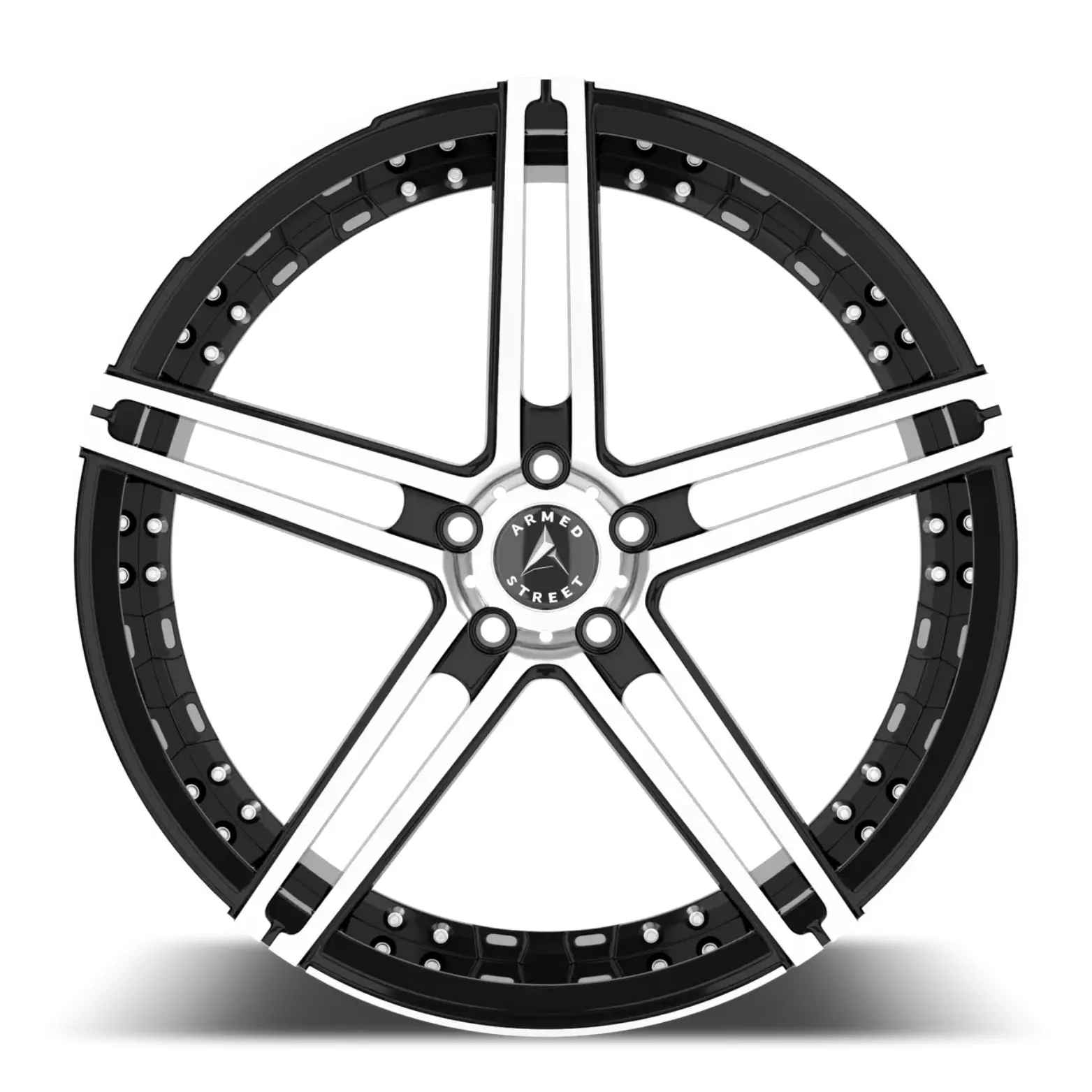 Armed Wheels Stealth 20X8.5 5X114.3 ET 35mm Gloss Black Machined miniature 2