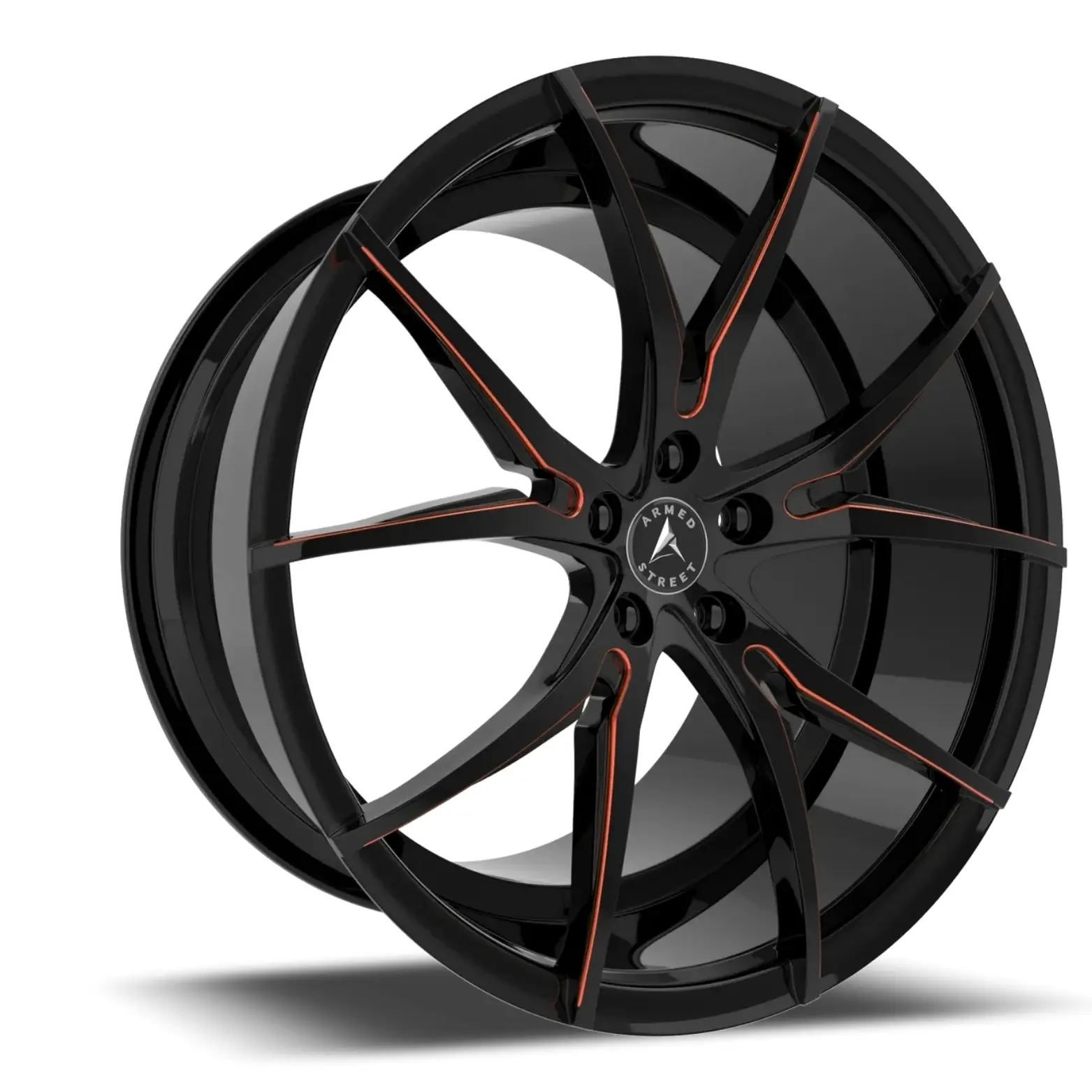 Armed Wheels Strike 20X10 5X114.3 ET 35mm Gloss Black Red Milled