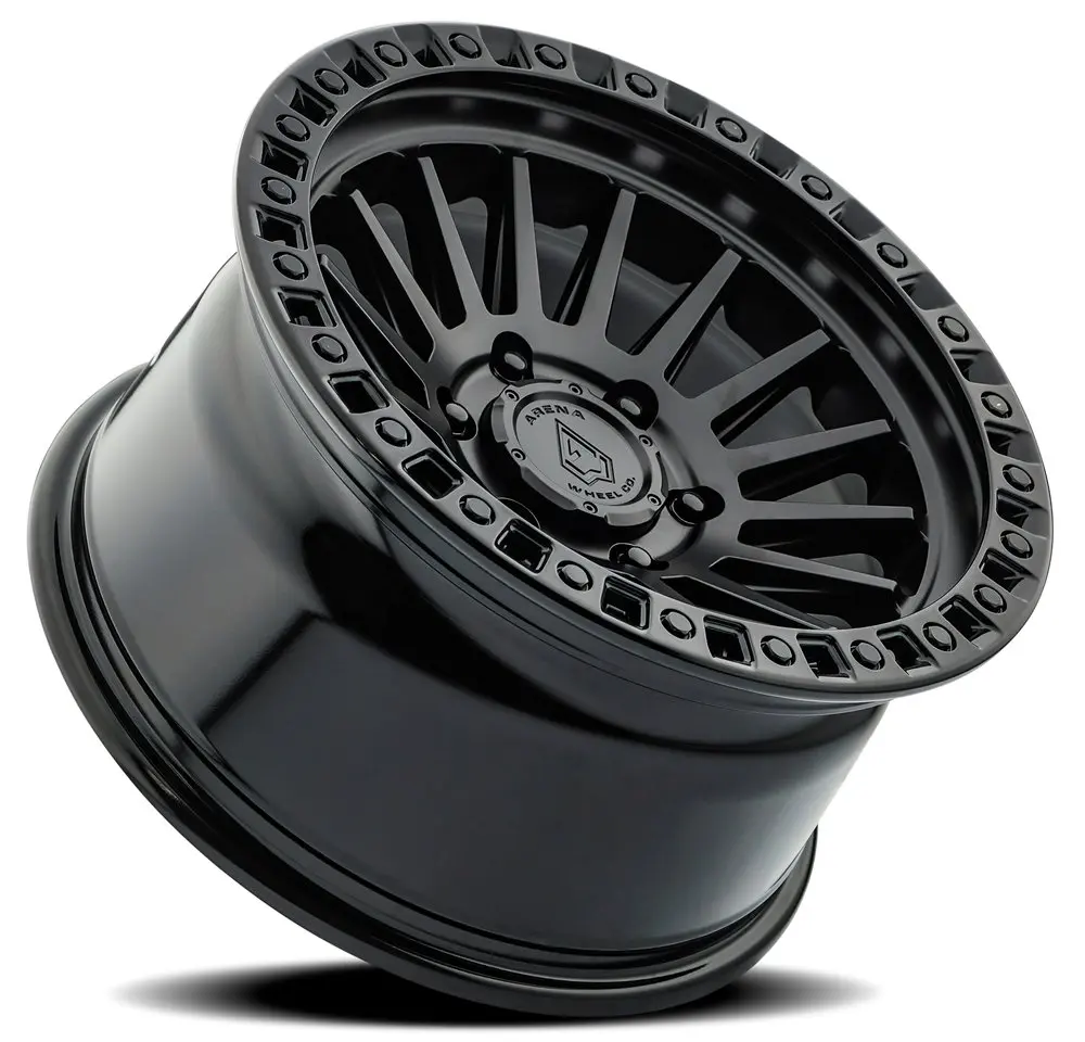 Arena Mesa 17X9 5X127 0mm Satin Black Center Glossy Black Lip thumbnail 2