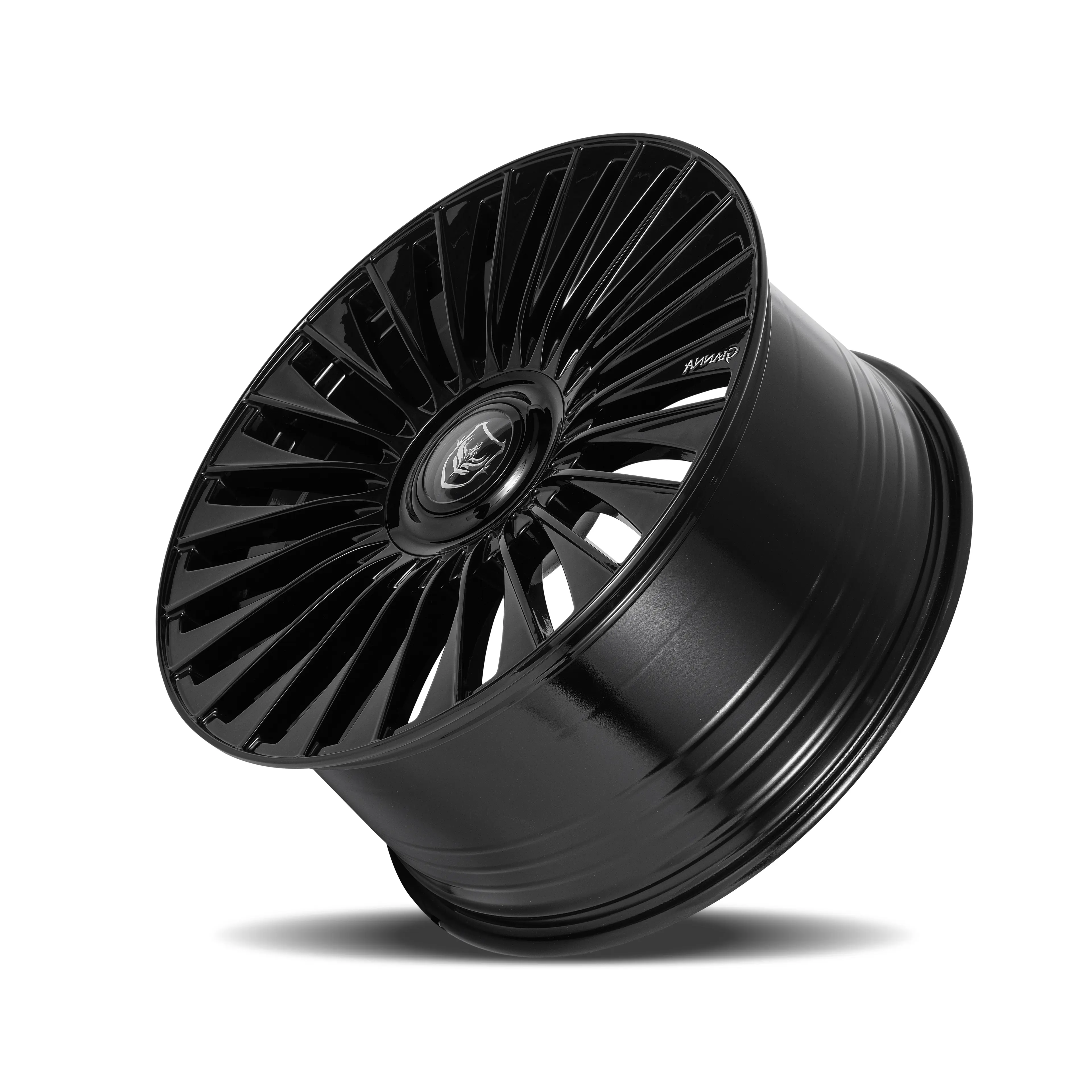 Gianna Lusso 22X10.5 Blank ET 40mm Gloss Black miniature 3