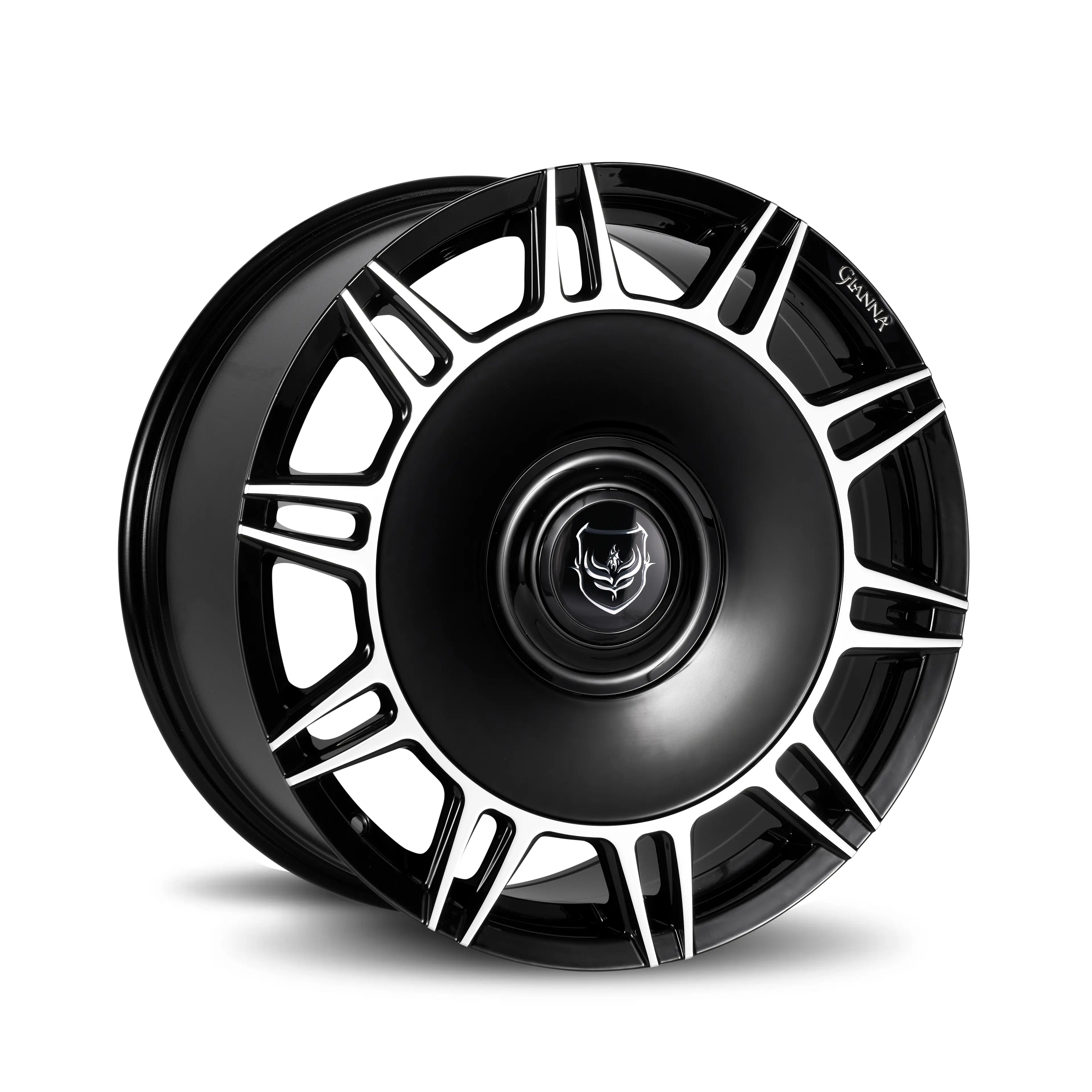 Gianna Splendido 20X10.5 Blank ET 25mm Gloss Black Machine Lip