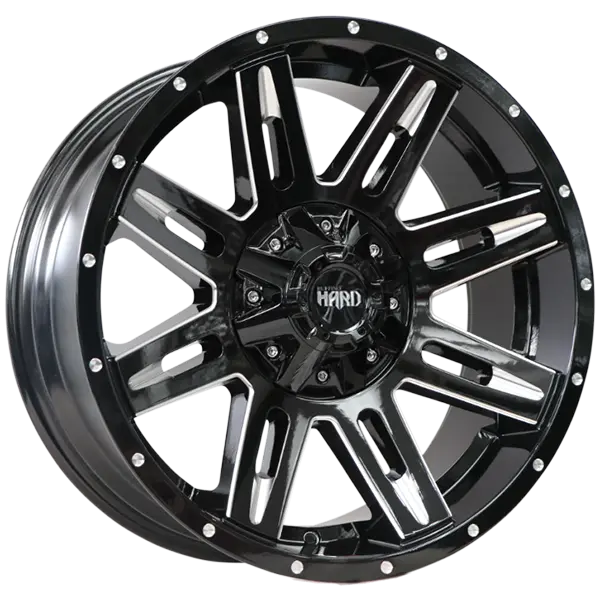 Ruffino HARD Country 20X9 6X135 / 6X139.7 ET 0mm Gloss Black - Milled Edge - image principale du produit