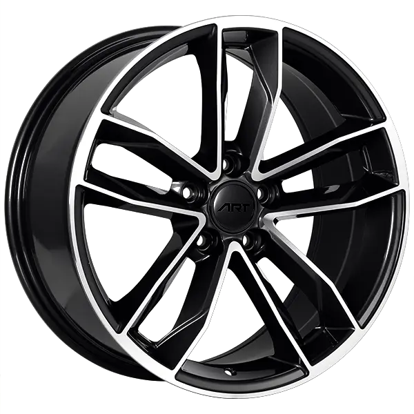 ART 129 18X8 5X112 ET 35mm Gloss Black - Machined Face - main product image