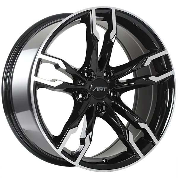 ART Replica 165 18X8 5X120 ET 35mm Black & Machined - image principale du produit