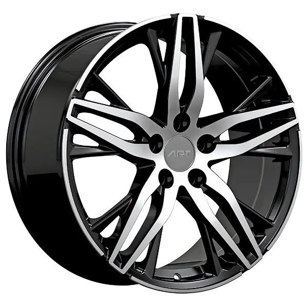 ART Replica 332 19X8.5 5X114.3 ET 45mm Black & Machined - image principale du produit