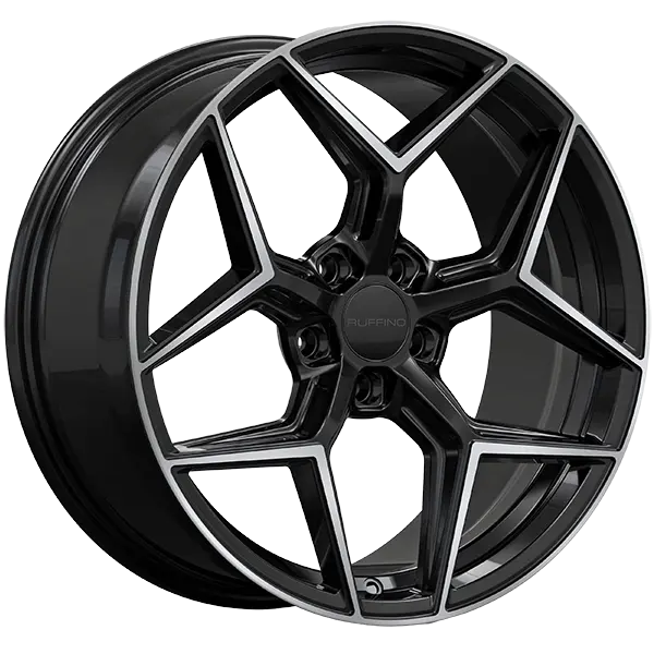 Ruffino Hans 19X8.5 5X114.3 ET 35mm Gloss Black - Machined Face - main product image