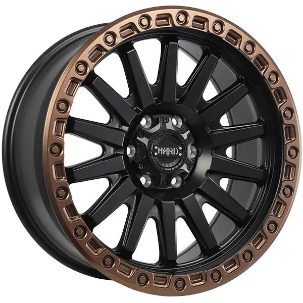 Ruffino HARD Blaze 17X9 6X139.7 15mm Satin Black - Satin Bronze Lip - image principale du produit