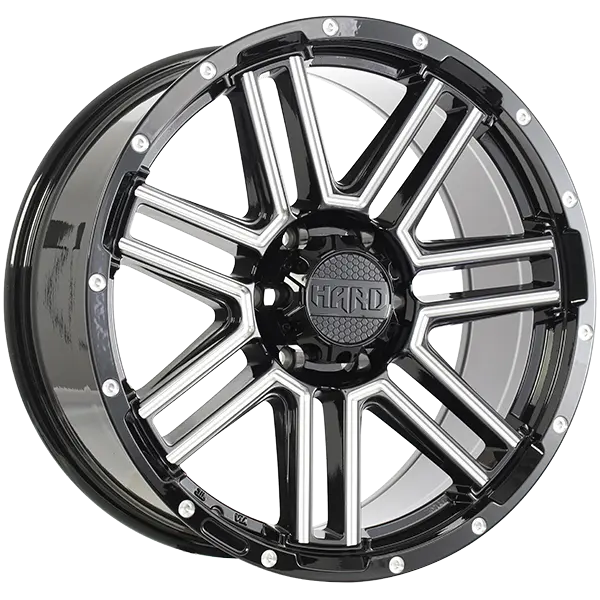 Ruffino Hard Mystic 17X9 6x139.7 +15mm Gloss Black w Milled Edges - image principale du produit