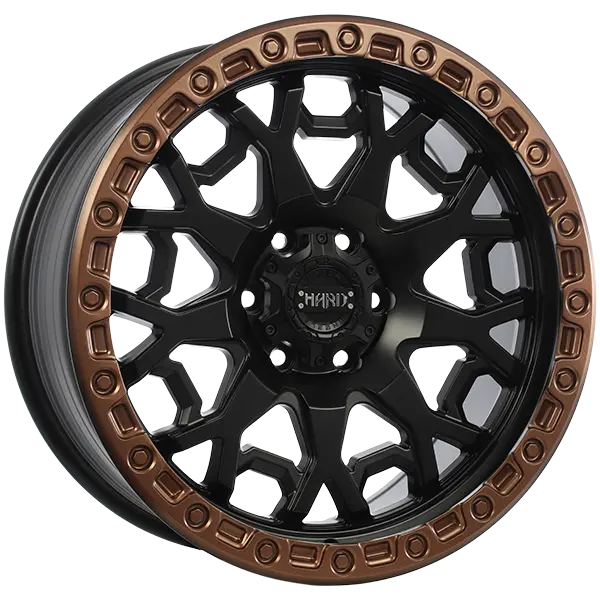 Ruffino HARD Midnight 20X9 6X139.7 15mm Satin Black - Satin Bronze Lip - main product image