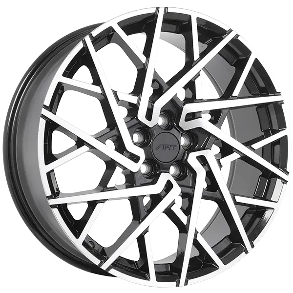 ART 389 20X8 5X108 ET 49mm Gloss Black - Machined Face - image principale du produit