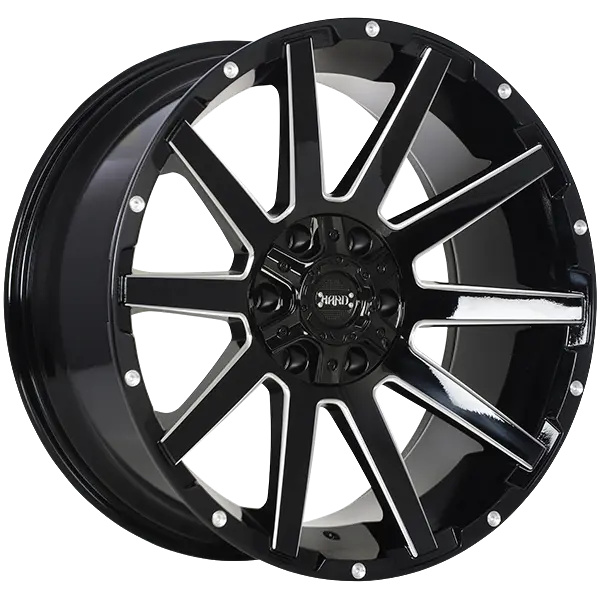 Ruffino HARD Sinner 20X9.0 5x127 15mm Gloss Black - Milled Edge - image principale du produit