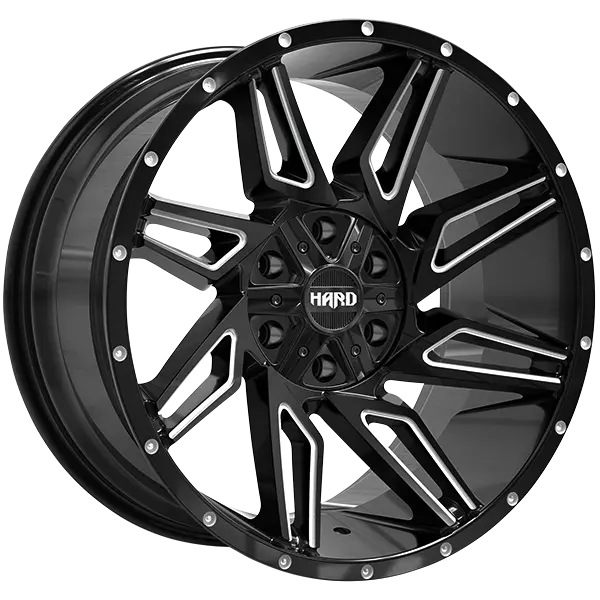 Ruffino HARD Voodoo 20X10.0 6x135 -12mm Gloss Black - Milled Edge - image principale du produit