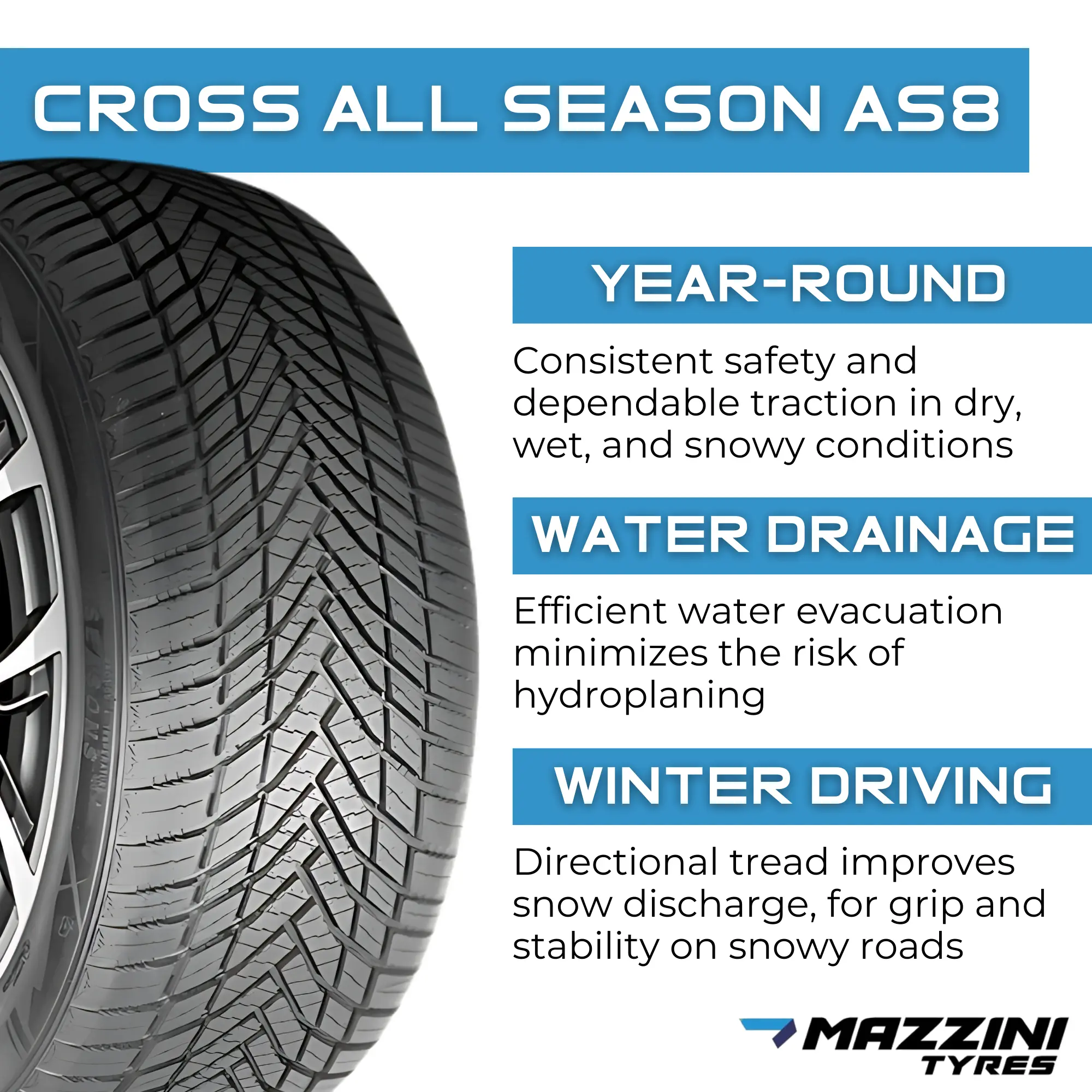 195/65R15 Mazzini Cross All-Season AS8 91H miniature 2
