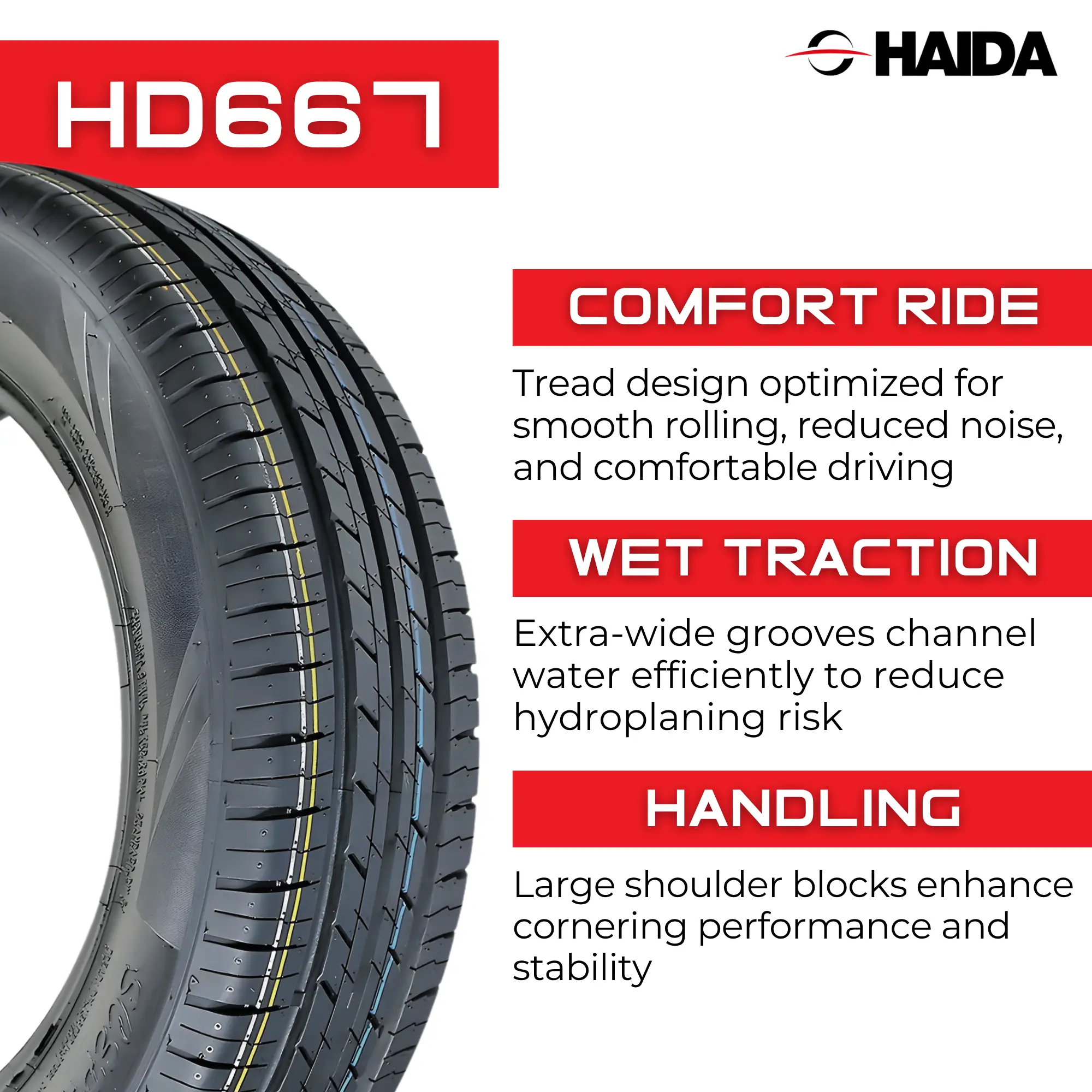 205/55R16 Haida HD667 Passenger Car 91V thumbnail 4