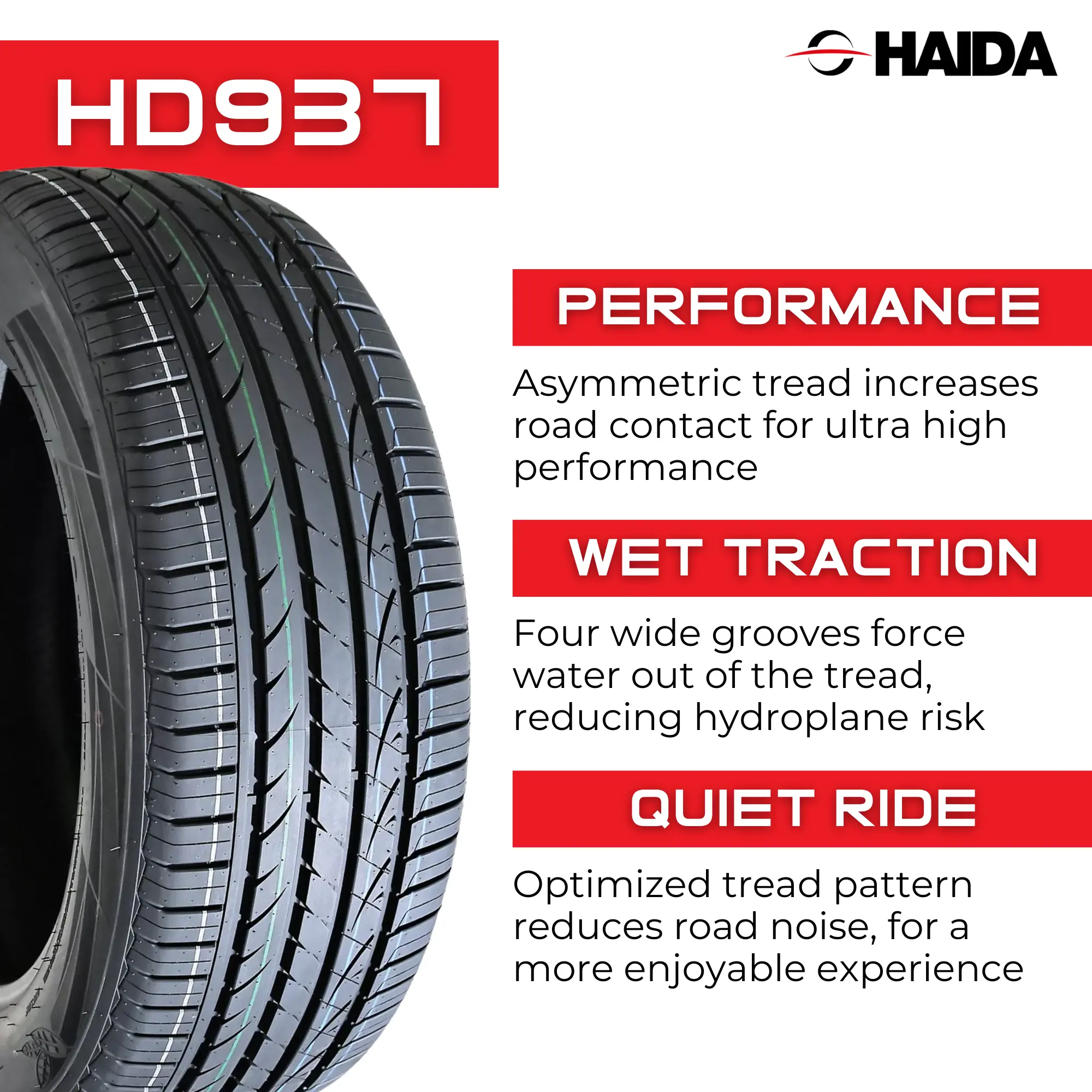 205/55R16 Haida HD937 UHP Performance 91V miniature 3